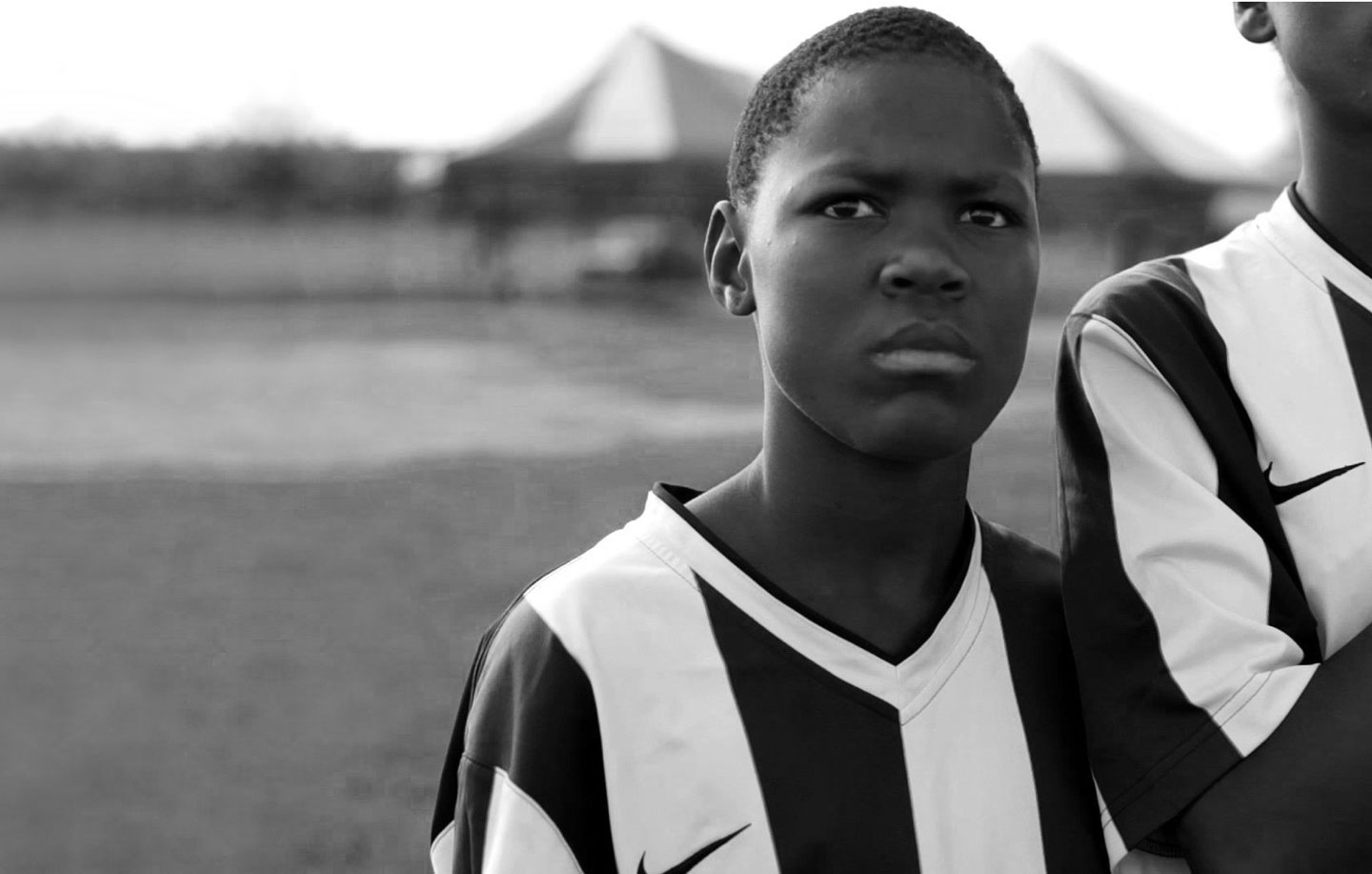 A young footballer from Girls & Football SA on the pitch in South Africa